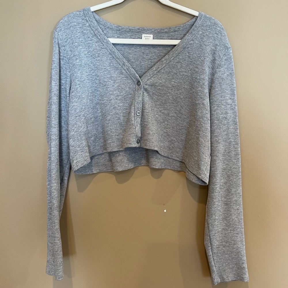 Aritzia Cropped Waffle Tee